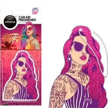 Ароматизатор для авто Aroma Car Cellulose Dia De Los Muertos Hype Girl - Pink Hair (83262) 64514 фото