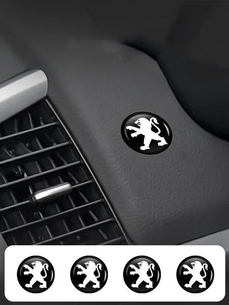 Наклейка с логотипом Peugeot для автоключей d=15 мм Пластиковая объемная (Завод) 89377 фото