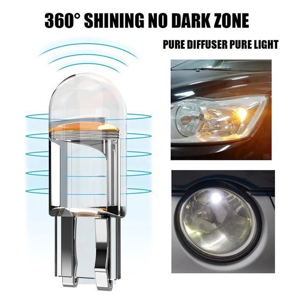 Автолампи світлодіодні LED 12V T10 0.5W (Скло Кругле) Синій Світло 1 шт 63471 фото