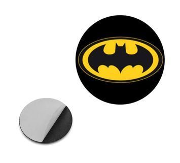 Наклейка з логотипом Batman для автоключів d=15 мм Пластикова об'ємна (Завод) 89381 фото