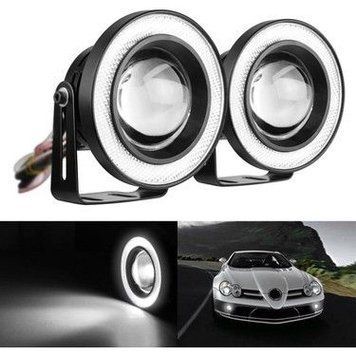 LED Fog Lights Round Lens with DRL D64mm 12V 10W 7000K White and Yellow Light 2 pcs (AG-2511 W+Y) 50929 фото