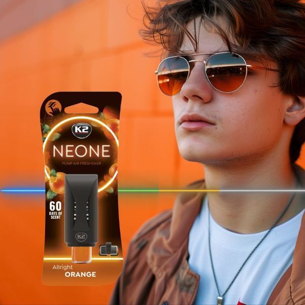 Ароматизатор повітря на обдув K2 NEONE ALLRIGHT ORANGE Апельсин (V372) (K20774) 87003 фото