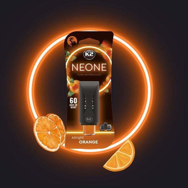Ароматизатор повітря на обдув K2 NEONE ALLRIGHT ORANGE Апельсин (V372) (K20774) 87003 фото
