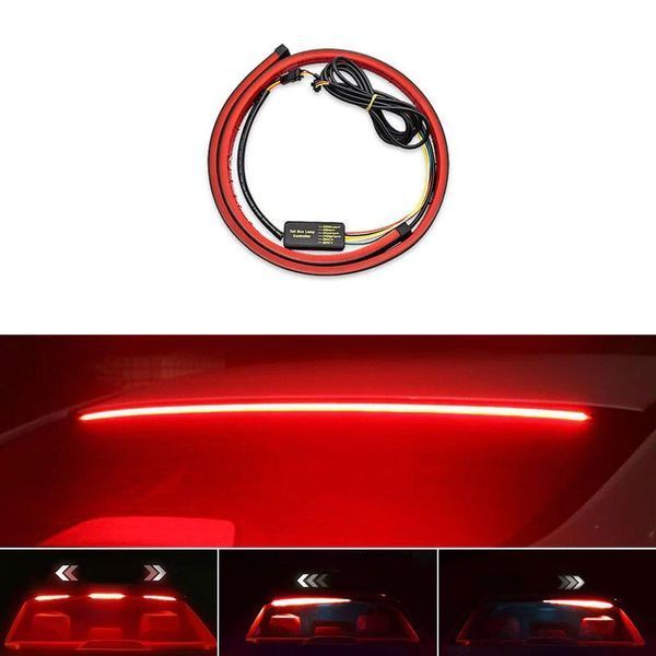 Стоп-сигнал дополнительный 104см 40LED под заднее стекло гибкий, Аварийка, Бегущий поворот, Стробоскоп 53764 фото