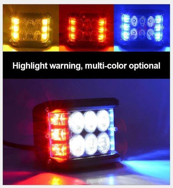 Дополнительная LED фара 18W (3W*6) 10-30V 90x76x80 mm Ближний стробоскоп 1 шт (W 0260-RB) 50924 фото