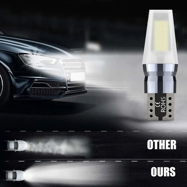 Автолампа светодиодная LED 12/24V T10 COB 24 Чип (Матовый Алюминий) Белый Свет 1 шт 63482 фото