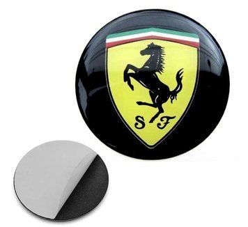 Наклейка з логотипом Ferrari для автоключів d=15 мм Пластикова об'ємна (Завод) 89391 фото