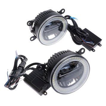 Протитуманні LED Фари Лінза з ДХО D90мм 12V/22W 6000K 2 шт (Sigma 3in1) 59628 фото