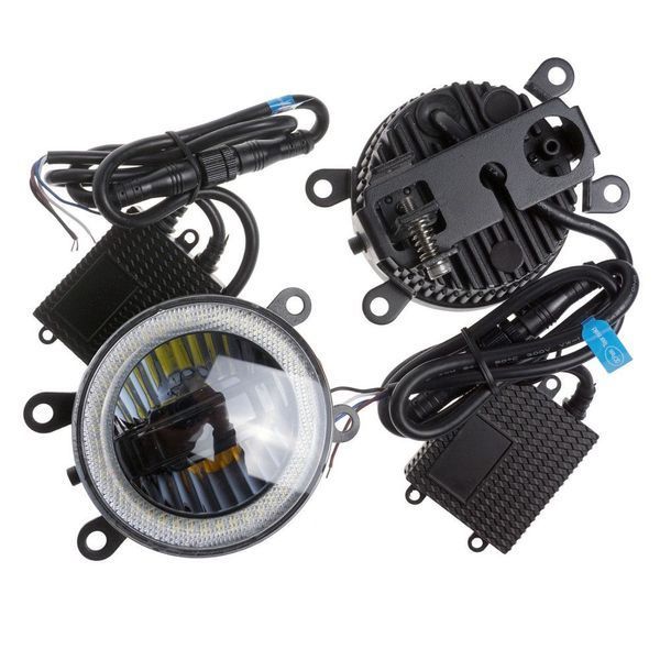 Протитуманні LED Фари Лінза з ДХО D90мм 12V/22W 6000K 2 шт (Sigma 3in1) 59628 фото