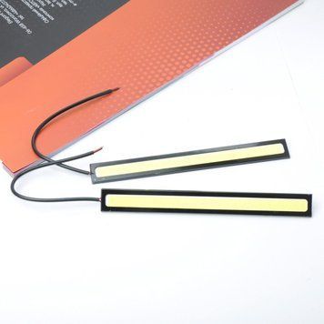 Дневные ходовые огни ДХО на скотче 12V 17 см 6W*2 Белые 2 шт 45594 фото