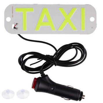 LED Табличка TAXI 12V Білий 19 x 6 см (З Прикурюванням) 82476 фото