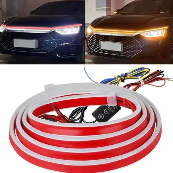 Підсвічування Капота Гнучка 12V LED Динамічна RGB 150 см (Бічне свічення) 83511 фото