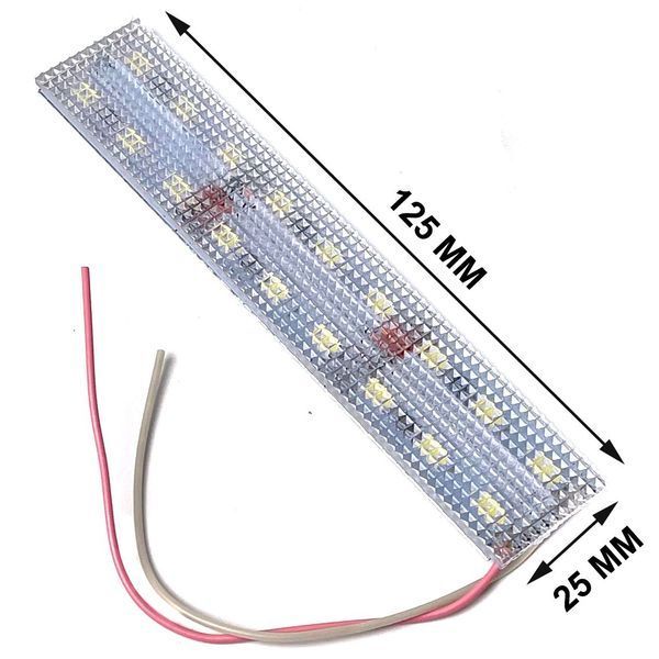 Подсветка салона диодная двойная Призма алюминий 12V - 12 см 2А 18LED Белый свет (5630) S4C_50460 фото