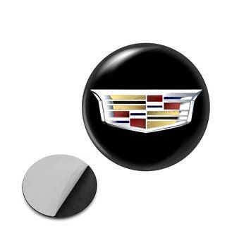 Наклейка з логотипом Cadillac для автоключів d=15 мм Пластикова об'ємна (Завод) 89394 фото