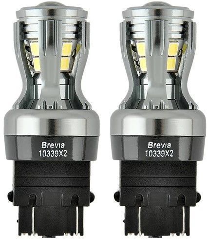 LED автолампа Brevia PowerPro 12/24V P27/7W 350Lm 14x2835SMD CANbus Оригінал 2 шт (10339X2) 10339X2 фото