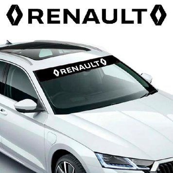 Наклейка на лобовое стекло авто RENAULT 135 x 1000 мм Наружная Черная Надпись 79414 фото