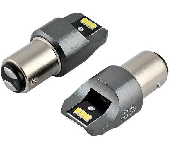 LED автолампа Brevia Power 12/24V P27/7W 6x3020SMD 330Lm 6000K CANbus Оригиная 2 шт (10103X2) 10103X2 фото