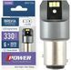 LED автолампа Brevia Power 12/24V P27/7W 6x3020SMD 330Lm 6000K CANbus Оригиная 2 шт (10103X2) 10103X2 фото 1