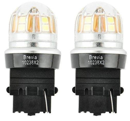 LED автолампа Brevia Spower 12/24V P27W 330Lm 15x2835SMD 6000K CANbus Оригінал 2 шт (10238X2) 10238X2 фото