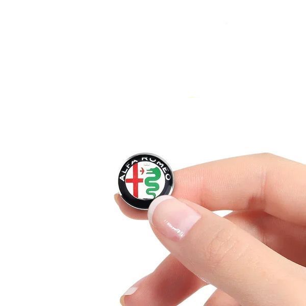 Наклейка с логотипом Alfa Romeo для автоключей d=15 мм Пластиковая объемная (Завод) 89396 фото