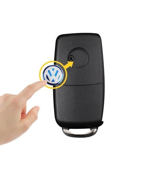 Наклейка с логотипом Volkswagen №2 для автоключей d=15 мм Пластиковая объемная (Завод) 89370 фото