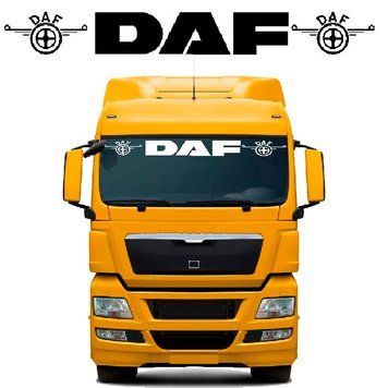 Наклейка на лобовое стекло авто DAF 135 x 1000 мм Наружная Черная 79416 фото
