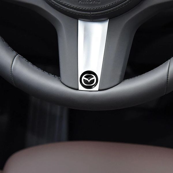 Наклейка с логотипом Mazda для автоключей d=15 мм Пластиковая объемная (Завод) 89349 фото