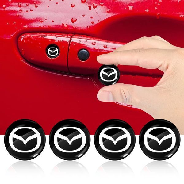 Наклейка с логотипом Mazda для автоключей d=15 мм Пластиковая объемная (Завод) 89349 фото