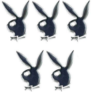 Наклейка Playboy Объемная Большая 60 x 50 мм Хром 5 шт 31637 фото