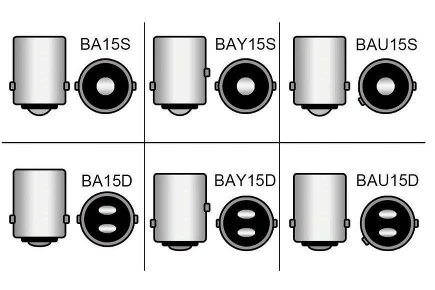 Автолампа светодиодная LED 12/24V T25 R5W /P21W (BAY15d) Красный Свет 1 шт 63496 фото