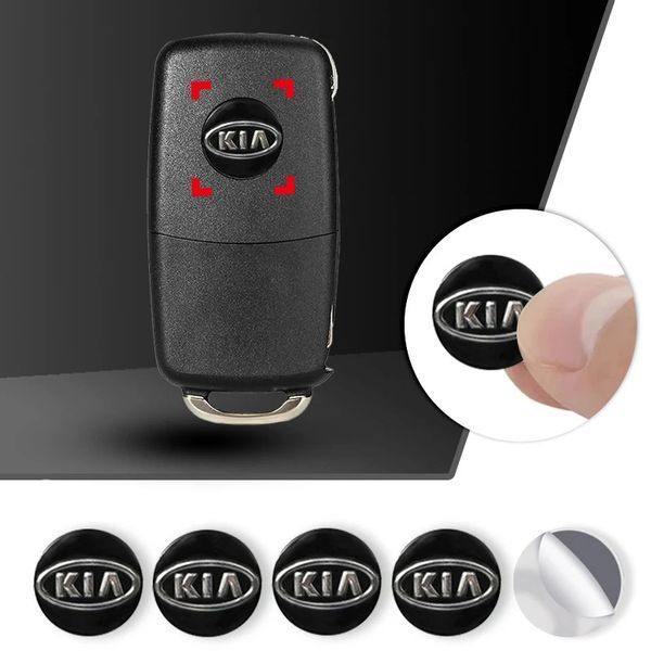 Наклейка з логотипом Kia для автоключів d=15 мм Пластикова об'ємна (Завод) 89352 фото