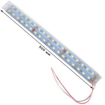 Подсветка салона диодная двойная Призма алюминий 12V - 50 см 2А 72LED Белый свет (5630) 50463 фото