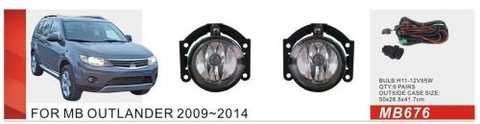 Протитуманні фари для Mitsubishi Outlander XL 2007-2012 / L200 2015- H11 55W ⌀90 мм з проводкою Комплект (MB-676) 30951 фото