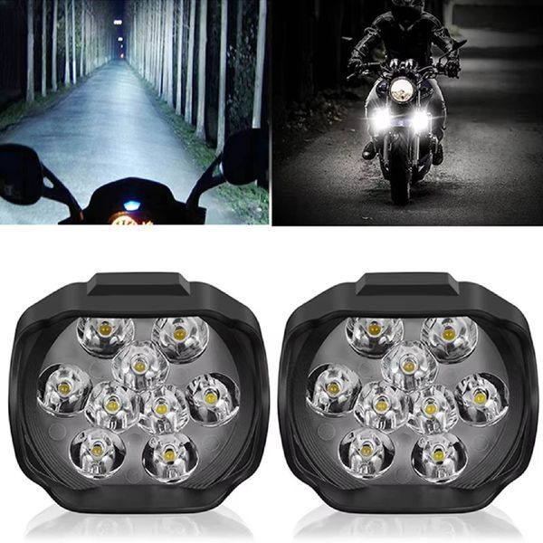 Дополнительная LED фара 12V 78x63x70 мм 1Wx12 9 Led Дальний свет (JP016) 81709 фото