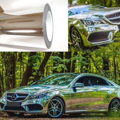 Автомобільна Вінілова Плівка Mirror Silver 1.52 Метра х 10 см 160 мікрон (CL-SCM-09P) 86508 фото