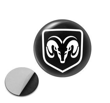 Наклейка з логотипом Dodge №1 для автоключів d=15 мм Пластикова об'ємна (Завод) 89405 фото