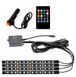 LED Підсвічування Салону ніонове 12V 22x4см RGB5050 (Пульт Прикурювання USB) 4 шт 66113 фото