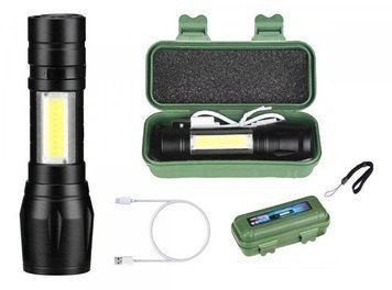 Ліхтар ручний POLICE 511-T6-450 lum USB вбудований акумулятор 300 метрів zoom (2766) S4C_36235 фото