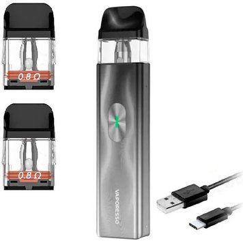 Бaraтopaзовий Haбip VP Xros 4 Mini 1000mAh 2 мл (Картриджів 0.8 ОМ 3 шт) Space Grey Космічний Сірий 80166 фото