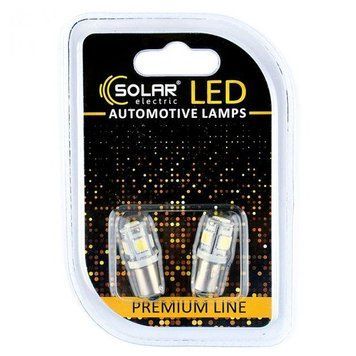 Автолампы светодиодные Solar LED 12V T8.5 5SMD white 2шт SL1331 40168 фото