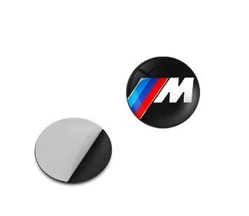 Наклейка з логотипом BMW M для автоключів d=15 мм Пластикова об'ємна (Завод) 89412 фото