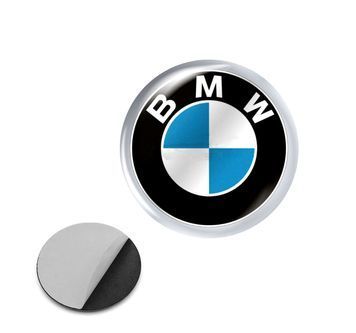 Наклейка с логотипом BMW для автоключей d=15 мм Пластиковая объемная (Завод) 89413 фото