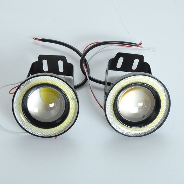 Противотуманные LED Фары круглые Линза с ДХО D64 мм 12V 10W 7000K Белый Свет 2 шт (AG-2511 W) 54953 фото