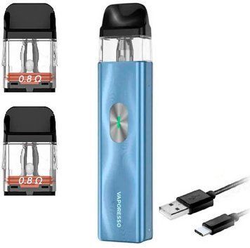 Бaraтopaзовий Haбip VP Xros 4 Mini 1000mAh 2 мл (Картриджів 0.8 ОМ 3 шт) Ice Blue Синій 80172 фото