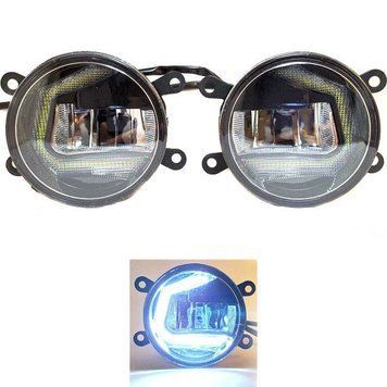 Протитуманні LED Фари круглі / Лінза з ДХО / D87мм / 12V / 6W / 6500K 2 шт 53781 фото