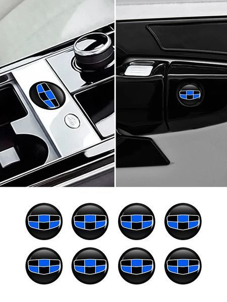 Наклейка з логотипом Geely №1 для автоключів d=15 мм Пластикова об'ємна (Завод) 89374 фото