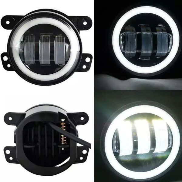 Протитуманні LED Фари круглі Лінза з ДХО та поворотом D100 мм 10-30V 15W 7000K 2 шт 53771 фото