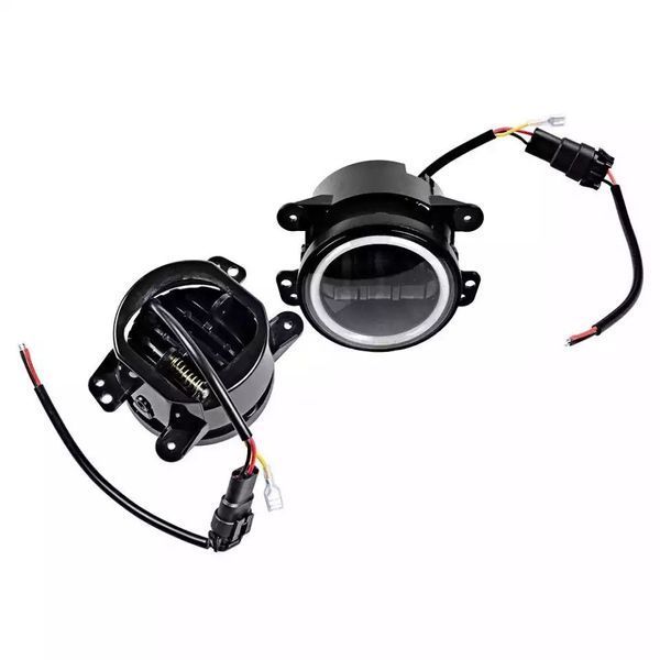 Протитуманні LED Фари круглі Лінза з ДХО та поворотом D100 мм 10-30V 15W 7000K 2 шт 53771 фото