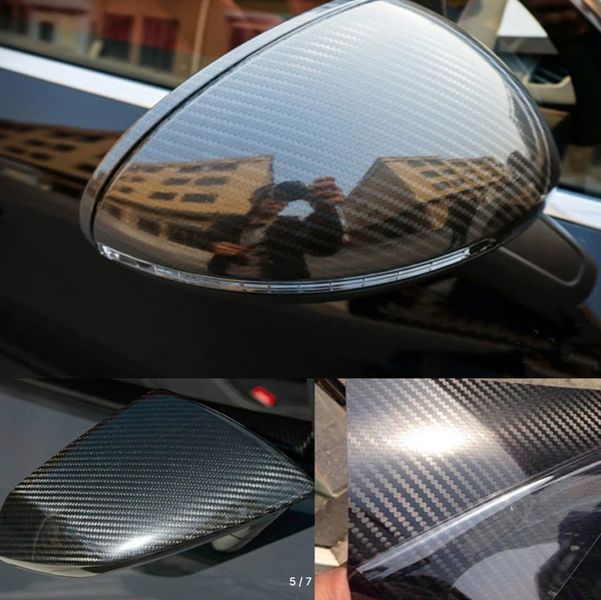Автомобільна Плівка ПВХ 6D Карбон Світло сірий 1.52 Метра х 10 см 160 мікрон (CL-6DCF-04) 79404 фото
